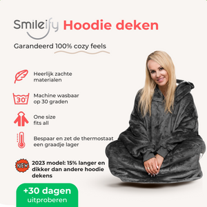 Smileify™ Hoodie Deken - Donker Grijs - Pro Max