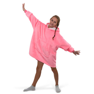 Smileify™ Hoodie Deken - Donker Roze - Kids