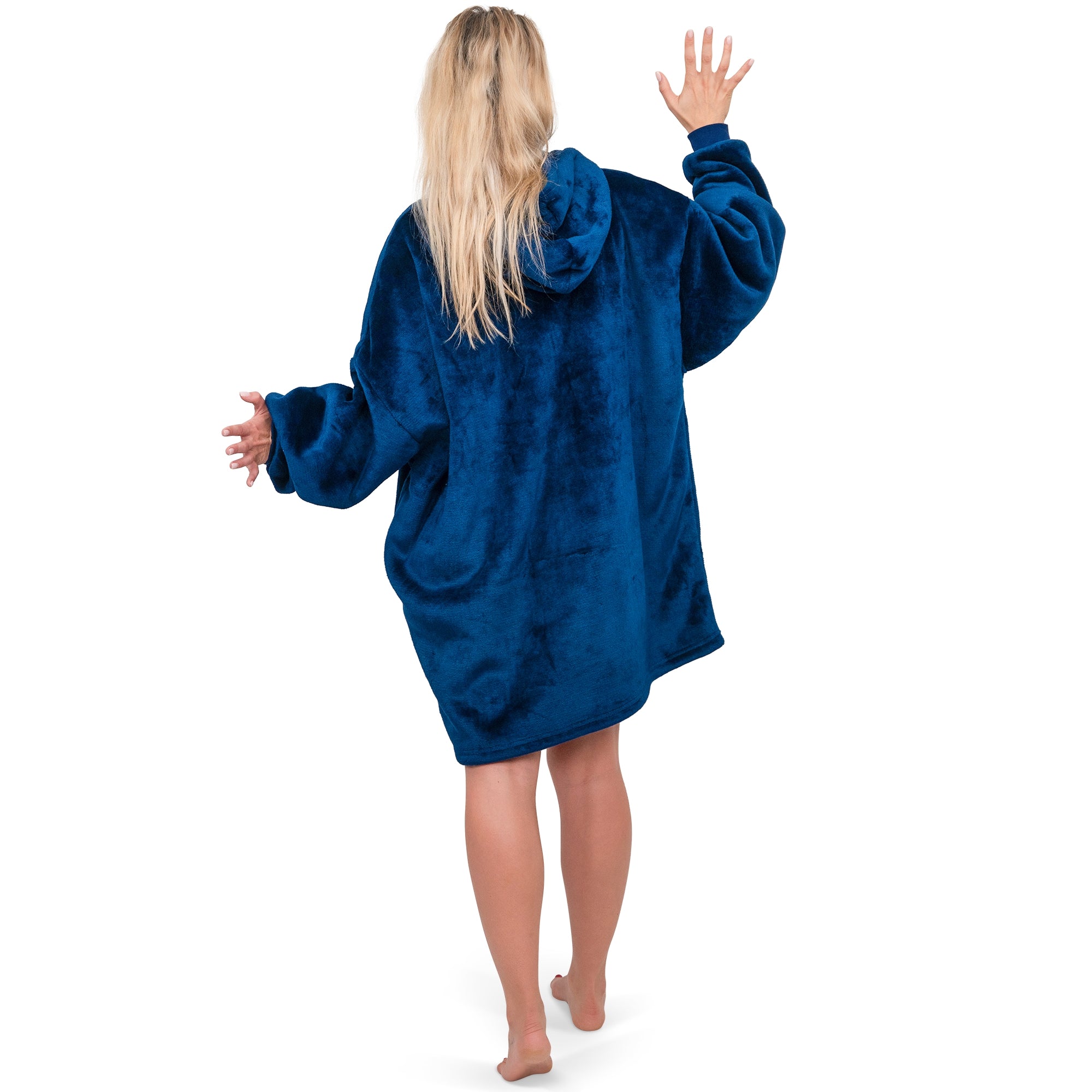 Smileify™ Hoodie Deken - Donker Blauw - Pro