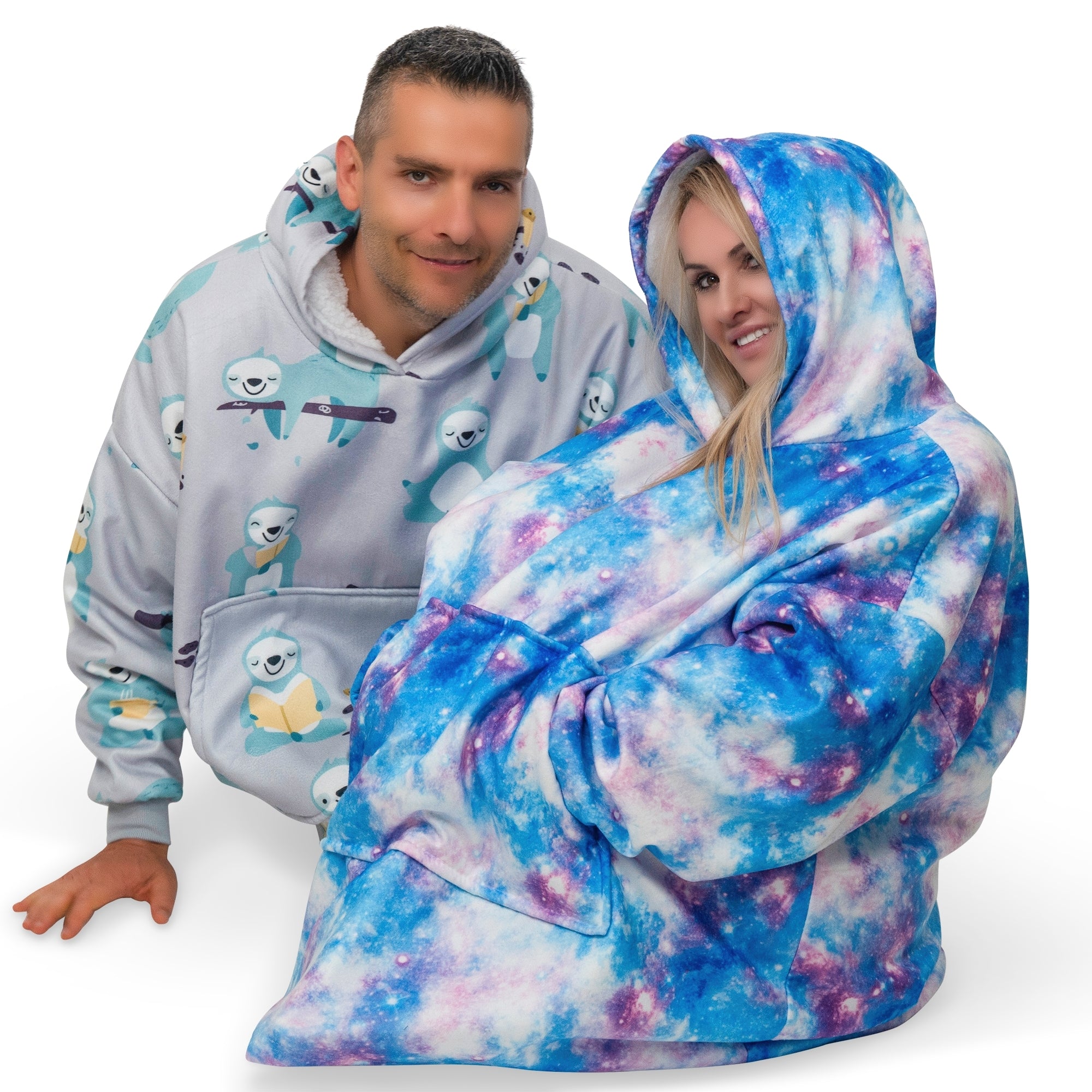 Smileify™ Hoodie Deken - Blue Stars - Pro