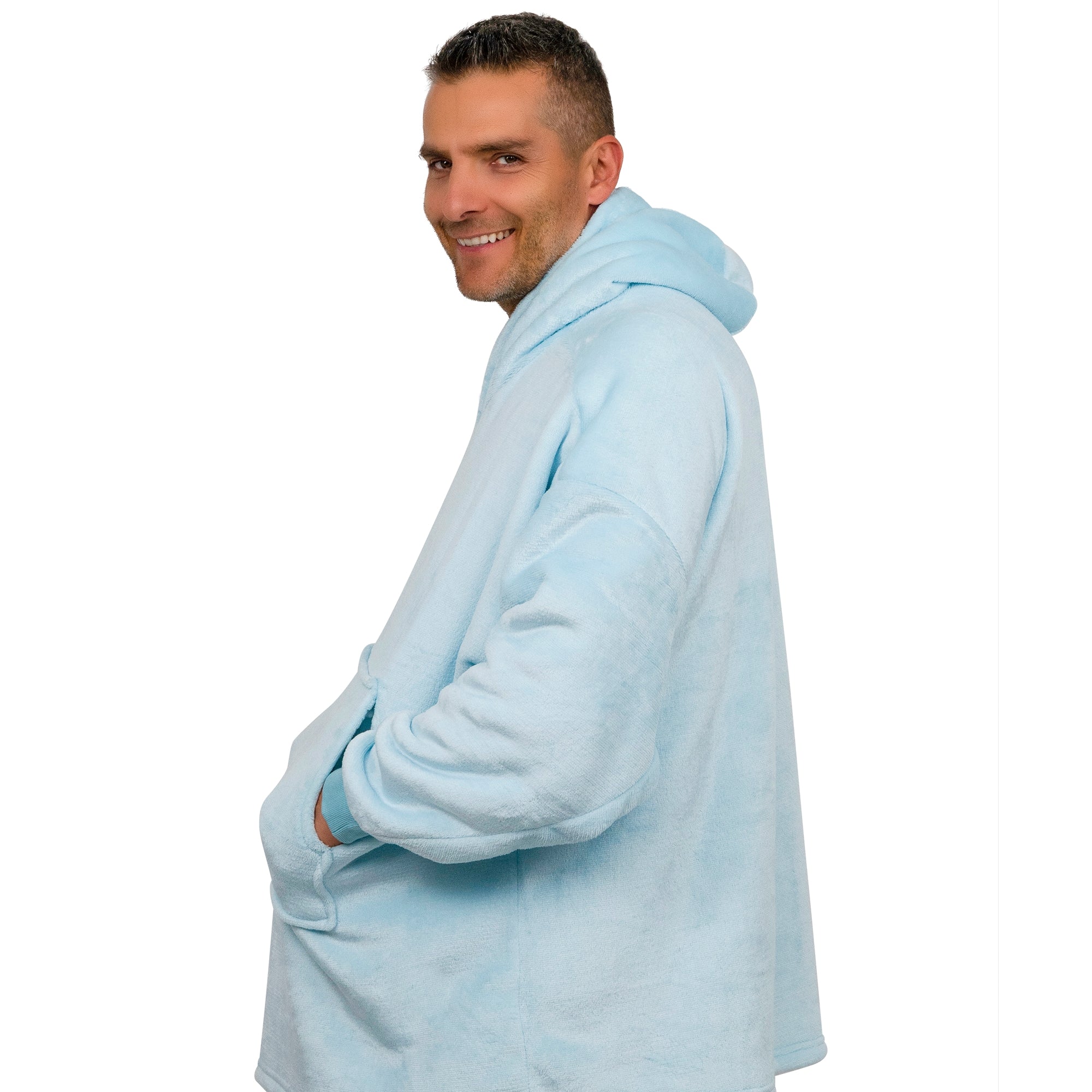 Smileify™ Hoodie Deken - Licht Blauw - Pro