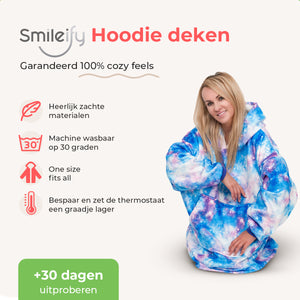 Smileify™ Hoodie Deken - Blue Stars - Pro