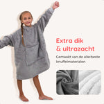 Smileify™ Hoodie Deken - Grijs - Kids