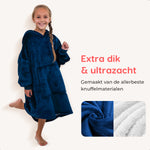 Smileify™ Hoodie Deken - Blauw - Kids