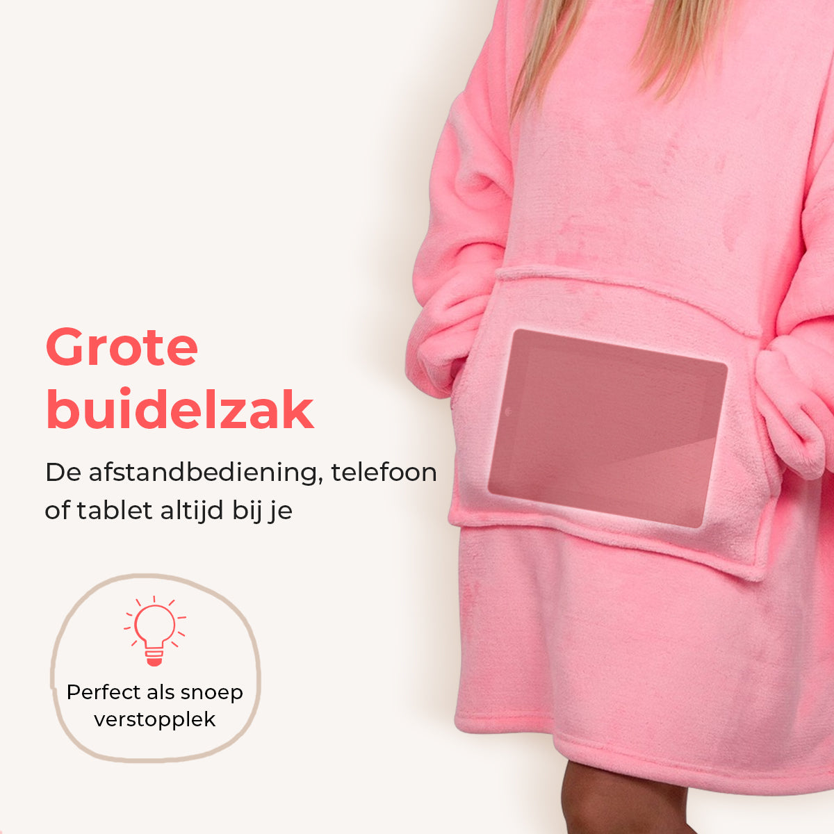 Smileify™ Hoodie Deken - Donker Roze - Pro